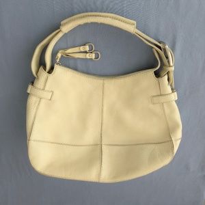 Cole Haan cream colored leather hobo bag